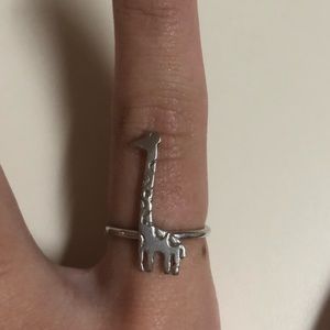 Sterling Silver Giraffe Ring Size 6